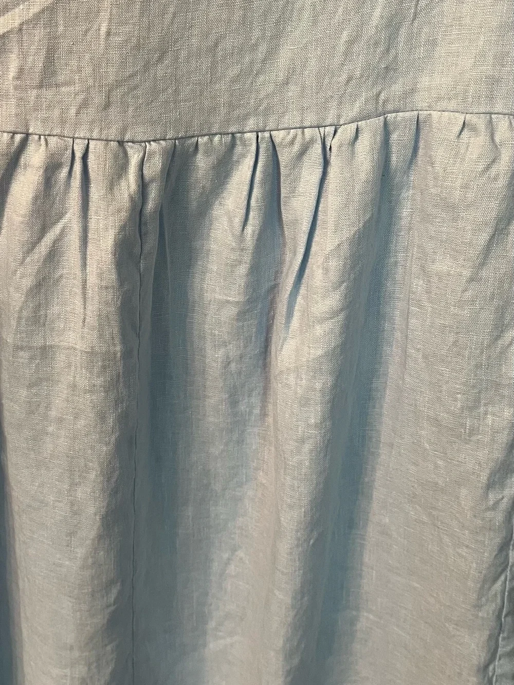 Lintico Linen Dress Baby Blue Size Small - Picture 9 of 10